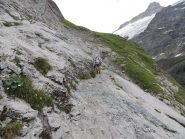 il percorso sulle placche rocciose
