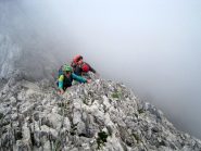 L'uscita dall'ultimo diedro friabile