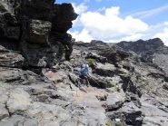 tratto attrezzato in discesa