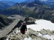 Marco nel tratto finale prima della vetta.