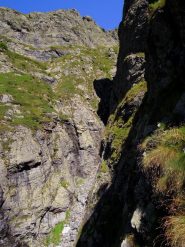 Primo tratto attrezzato dopo il Passo dei Crosit