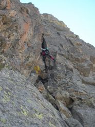 partenza nel diedro-camino di L4