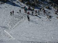 Mono cicli ci divertono sul ghiacciaio