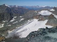 Il ghiacciaio dalla cima