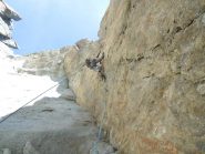 Sullo strapiombo del tetto a 7