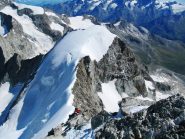 la vista sul gendarme e la wellenkuppe che ci stanno aspettando è magnifica....