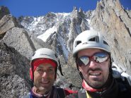 vetta! Alle nostre spalle, il mitico Pilier Gervasutti al Tacul