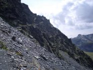 il sentiero che sale al colle Bastillon...