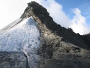 L'inizio del traverso, sotto la Basei, a raggiungere la cresta