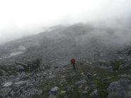 all'imbocco del canalino che conduce al colle Valaverta
