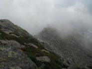 la cresta sud di salita vista dalla cima