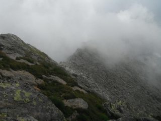 la cresta sud di salita vista dalla cima