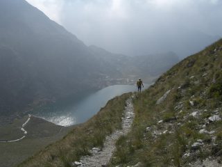 discesa verso il lago del Vej del Bouc