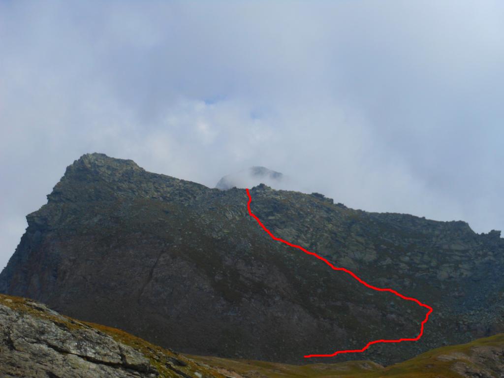 Percorso di salita alla punta Malanotte