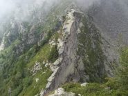 La Cresta SE (traversare sui prati aggirando l'antecima)