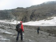 sul crepacciato seppur misero ghiacciaio