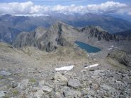 il lago di Pietra Rossa visto dalla vetta....