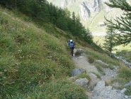 sul sentiero sopra il rifugio