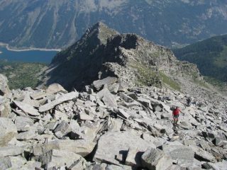 Fine del percorso di cresta, si và al Piccolo Morion