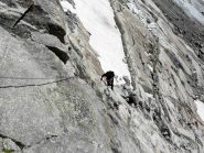 La fissa di salita/discesa dal bivacco