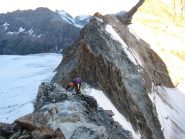 salendo la cresta verso il Gran Gendarme