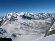 L'imponente versante svizzero del Rosa