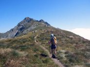 in vista del rifugio e della punta Sella
