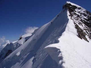 ritorno dalla Dufour e risalita alla Zumstein