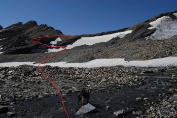L’ultimo tratto di salita per il colle
