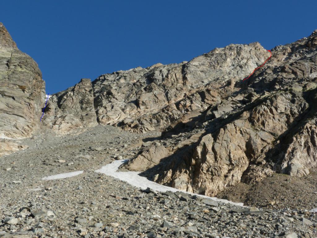 in rosso passo della Calletta in blu col Girard