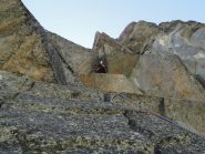 Damiano su L9, difficile passo di 6b