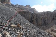 il punto dove si supera la parete rocciosa (21-8-2012)