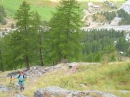 inizio del ripido sentiero...