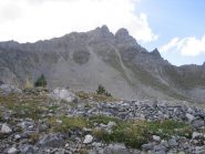 traccia del sentiero per la salita alla Punta Quattro Sorelle