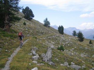 inizio del rientro verso lo sterrato per la discesa