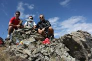Io, Roby, Fede e Tata in punta al Becco Alto del Piz.
