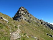 Punta Palasinaz vista  dal sentiero in costruzione 