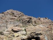 prima parte della cresta su placconi appoggiati