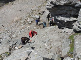 il tratto attrezzato sul Monte Cistella