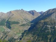 panorama verso Gimillian e il vallone del Grauson