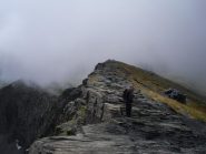 in discesa dopo la panchina  sotto la vetta....