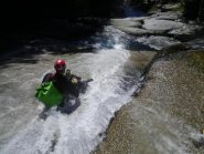 Luca sul primo toboga