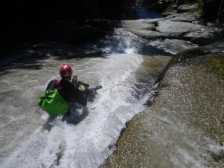 Luca sul primo toboga