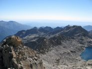 Dai pressi della cima, sguardosulla via di salita e discesa