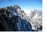 La nord dell'Aig, de Talefre..vista dalla cresta piana..sullo sfondo dell' Aig. du Midi'