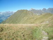 La Glaitnerspitze vista da poco prima del Glaitner Joch