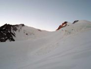 nordend a sin e dufour a des dal punto in cui ci siamo fermati