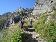 la salita da Pont verso i piani del Nivolet...