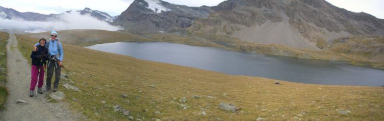 l'arrivo al lago Rosset....