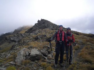 oltre la Monpers col tempo  già nebbioso...